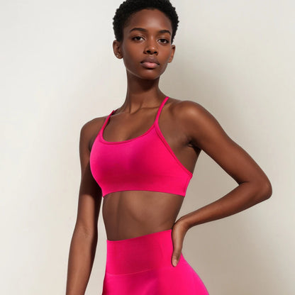 CIYING Wholesale Women Gym Workout Cross Backless Sport Bra Custom logo Seamless Yoga Gym Sports Bra for Women
