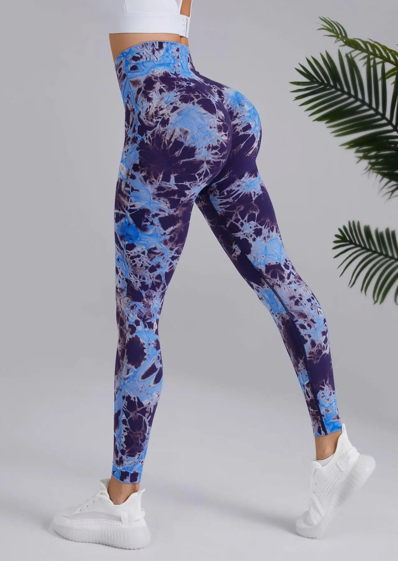 Yoga Leggings Seamless Butt Scrunch Leggings Booty Tie Dye Soft Tights Women Push up Yoga Pants Leggings for Women