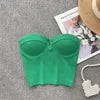 2024 Summer Sexy Crop Top Women Sleeveless Strapless Solid American Style Cami Tank Top Girls Bustier Corset Shirt Top Wholesale