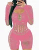 Stylish Women's Jumpsuit with Hollow Out Design Perfect for Autumn Casual Wear Trendy Fall Fashion Party Outfit