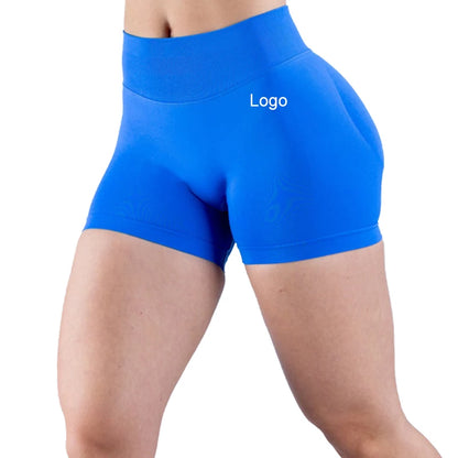 High Quality Custom Logo XL High Waist Yoga Pants Wear Seamless Scrunch Workout Gym Shorts Leggings for Women Sport