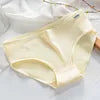 Nylon Milk Silk Teen Briefs Solid Color Mid Waist Breathable Knit Underwear Multi Colors L XL XXL All Season Daily Wear