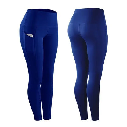 Wholesale Winter High Waisted Leggings Workout Gym Fitness Seamless Pants  Women Long Leggings with Pocket