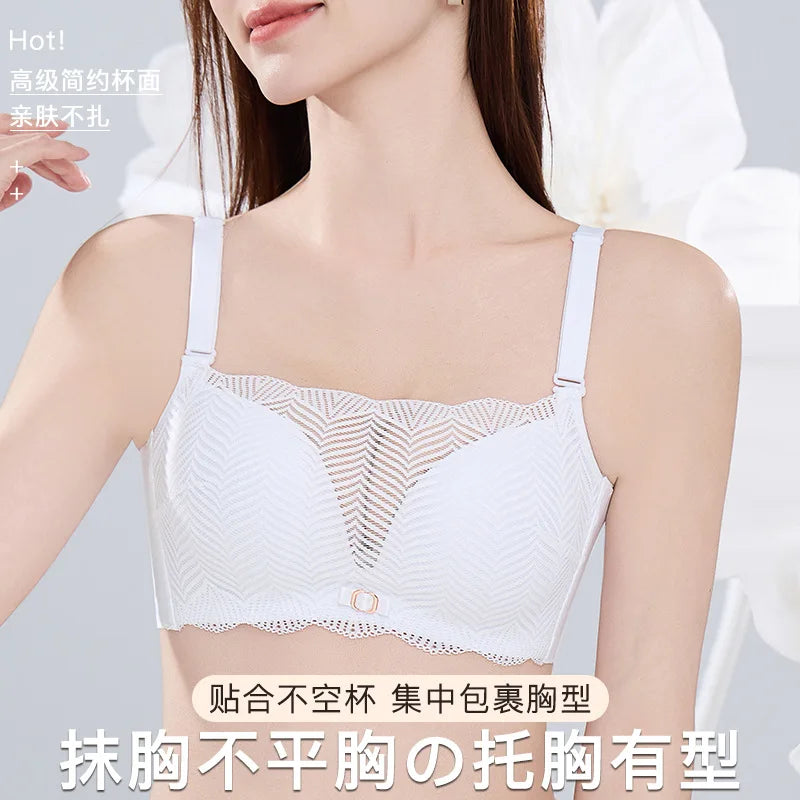 Custom Wireless Bra 9112# Wholesale Lace Women's Underwear Push up No Steel Ring Soft Support Anti-Sagging Adjustable Bra