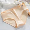 Nylon Milk Silk Teen Briefs Solid Color Mid Waist Breathable Knit Underwear Multi Colors L XL XXL All Season Daily Wear
