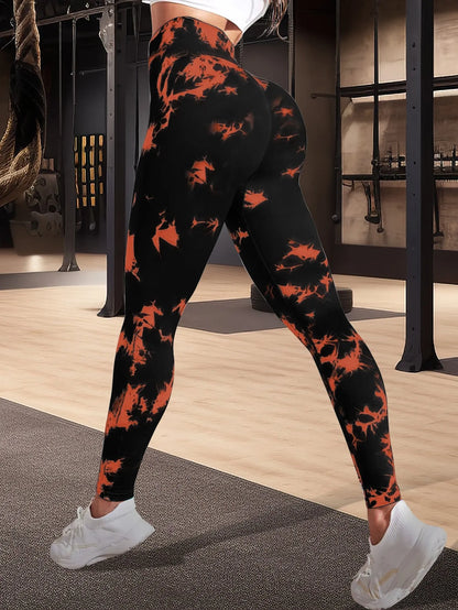 Yoga Leggings Seamless Butt Scrunch Leggings Booty Tie Dye Soft Tights Women Push up Yoga Pants Leggings for Women