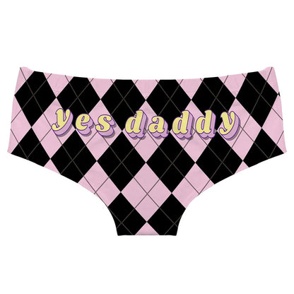 Dropshipping New Arrived Hot Sell Women Underwear Panties YES DADDY Print Cute Push up Briefs Lingerie Thong for Girls