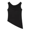 SHENZHU Women 2026 Summer New Fashion Asymmetrical Tank Tops Backless Vacation Style Sleeveless Female Soild Camis Chic Tops