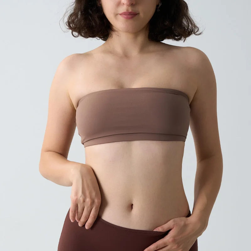 SK1231 Women's Butter Bra Strapless One Piece High Elastic No Padded Slim Bra