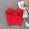 2024 Summer Sexy Crop Top Women Sleeveless Strapless Solid American Style Cami Tank Top Girls Bustier Corset Shirt Top Wholesale