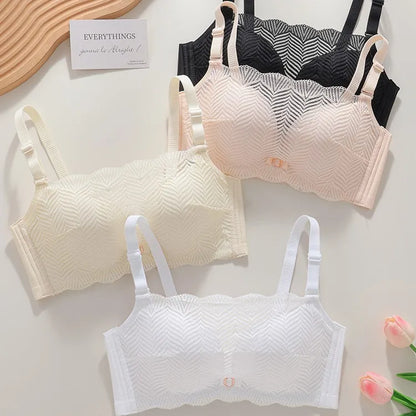 Custom Wireless Bra 9112# Wholesale Lace Women's Underwear Push up No Steel Ring Soft Support Anti-Sagging Adjustable Bra