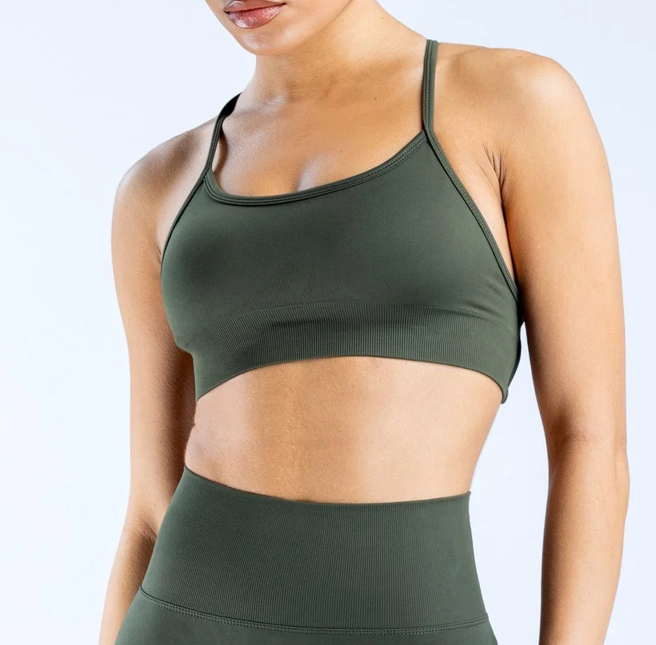 CIYING Wholesale Women Gym Workout Cross Backless Sport Bra Custom logo Seamless Yoga Gym Sports Bra for Women