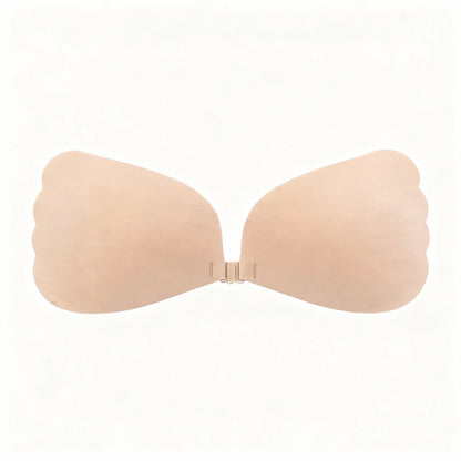 Eady Ship Natural Shape Push Spandex/Nylon Sexy Wire-Free Breathable Perforated Adhesive Bra Daily Wear Office Blouse Backless