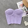 2024 Summer Sexy Crop Top Women Sleeveless Strapless Solid American Style Cami Tank Top Girls Bustier Corset Shirt Top Wholesale