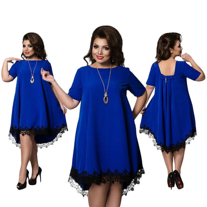 Sell Like Hot Cakes New Fashion Plus Size Women Clothing Fat Women Summer Casual Oversize Dresses