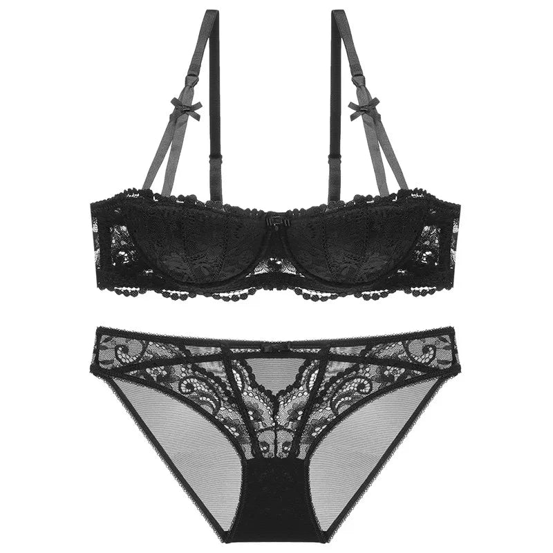 OEM ODM in Stock Gather Bra Set Sexy Women Bra Plus Size Milk Silk Insertable Bra Briefs Sets