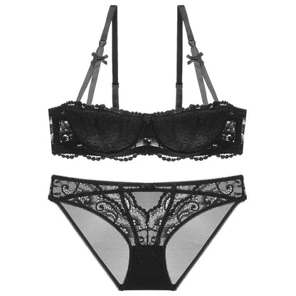 OEM ODM in Stock Gather Bra Set Sexy Women Bra Plus Size Milk Silk Insertable Bra Briefs Sets