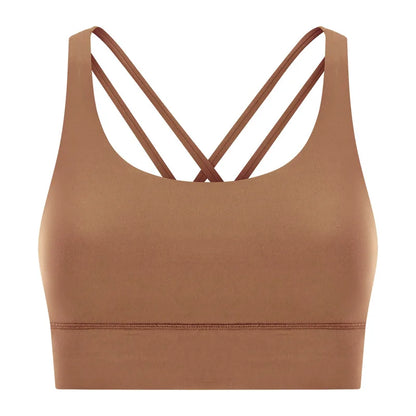 Women High Impact Fitness Yoga Wear Sexy Cross Back Sport Bra Top Fitness Wholesale