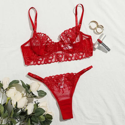 Female Lingerie Underwear Factory Wholesale 2023 Spring New 3D Lace Embroidery Sexy Two-piece Silk Thin Half Slips Lingerie