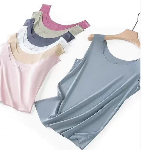 China Factory Blank Women Tank Tops Camisole Modal Seamless Vest Slim Undershirt Female Thin Breathable Sleeveless Vest T-shirt