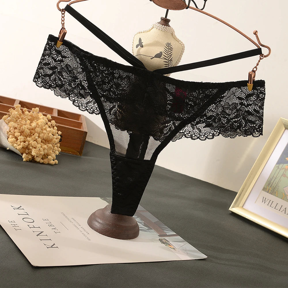 Manufacturers Direct Wholesale Europe US Sexy Lace T Pants Fashion Breathable Mesh Low-Rise Ultra-Thin Eco-Friendly Bikini
