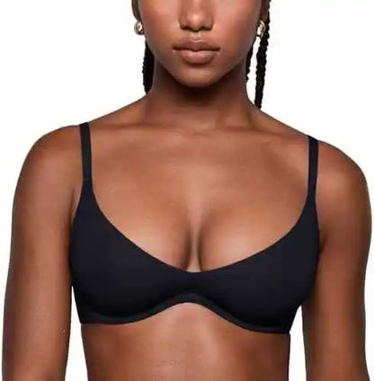 New Style Women's Comfortable and Breathable Low-cut Bra Wireless Bra with No Inner Support Band and Steel Ring Support