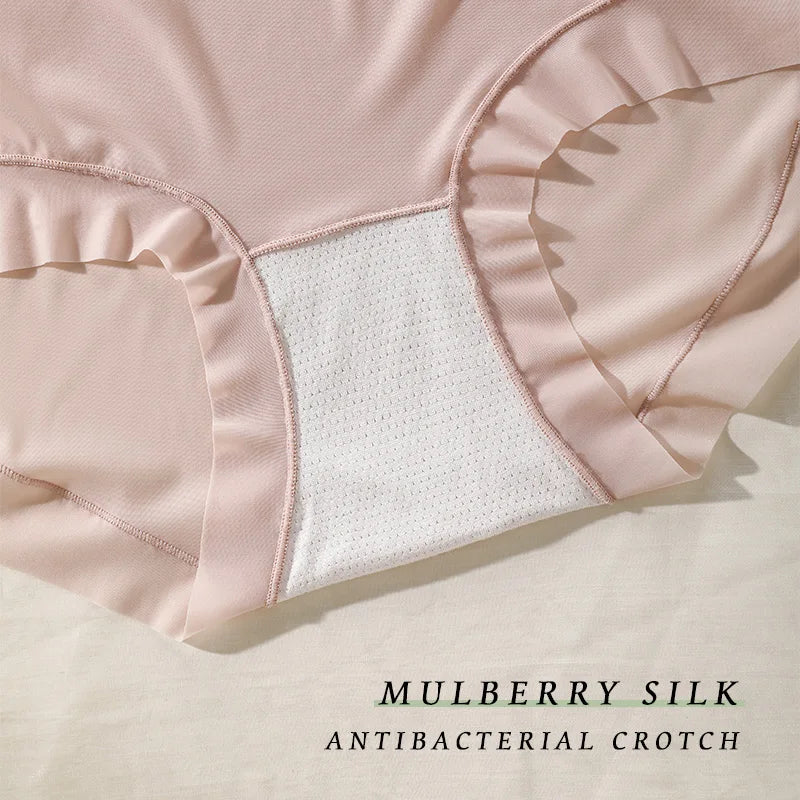 Wholesale Breathable Solid High Cut Sexy Women's Plus Size L XL 2XL 3XL Mid-Rise Slightly Transparent Underwear Panties Briefs