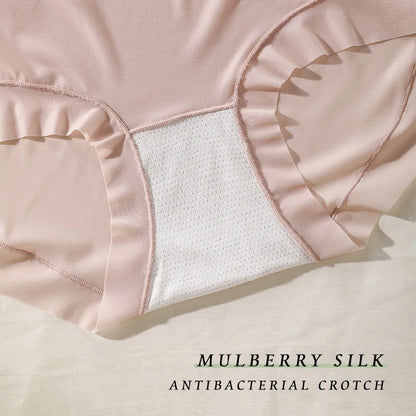 Wholesale Breathable Solid High Cut Sexy Women's Plus Size L XL 2XL 3XL Mid-Rise Slightly Transparent Underwear Panties Briefs