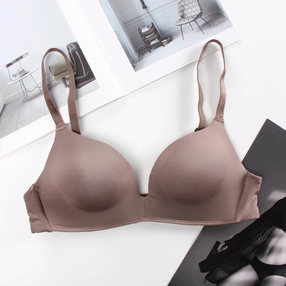 Wholesale Women Wireless Solid Color Simple Cassic T-shirt Bra