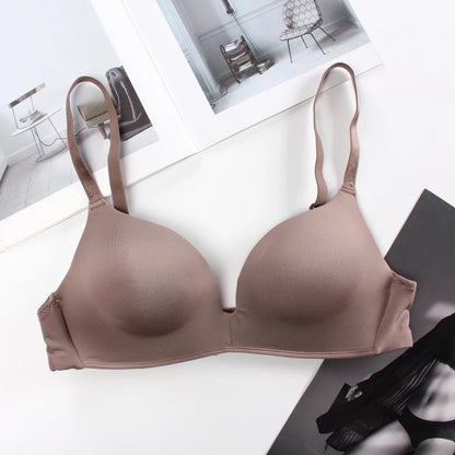 Wholesale Women Wireless Solid Color Simple Cassic T-shirt Bra