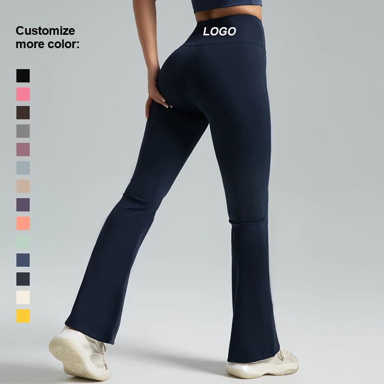 Sustainable High Waisted Flared Leggings for Yoga