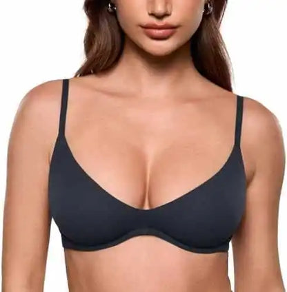 New Style Women's Comfortable and Breathable Low-cut Bra Wireless Bra with No Inner Support Band and Steel Ring Support