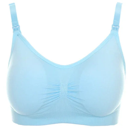 Plus Size Comfortable Back Closure Seamless Breathable Knitted Maternity Nursing Bra Wireless Everyday Breastfeeding Bra for
