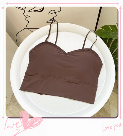Custom Wholesale Wireless Summer Solid Pure Soft Youth Bra  Woman Underwear Comfortable Strap Silk Padded Bra