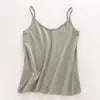Women Summer Breathable Cotton Bottoming Ribbed Camis Plain Basic O Neck Tank Tops Women Casual Camisole