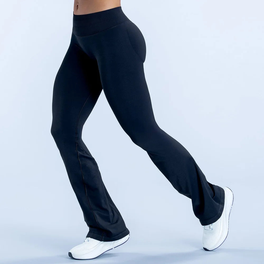 CIYING New Invisible Scrunch Butt Lift Flare Yoga Pants Seamless Tummy Control Glute Contour Soft Gym Workout Flare Leggings