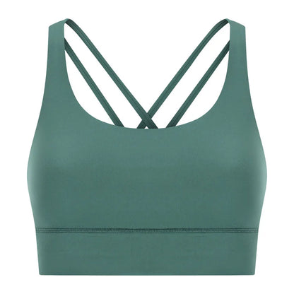 Women High Impact Fitness Yoga Wear Sexy Cross Back Sport Bra Top Fitness Wholesale