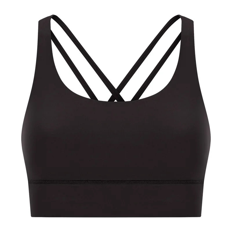 Women High Impact Fitness Yoga Wear Sexy Cross Back Sport Bra Top Fitness Wholesale