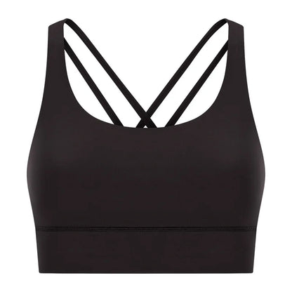 Women High Impact Fitness Yoga Wear Sexy Cross Back Sport Bra Top Fitness Wholesale