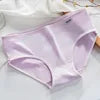 Nylon Milk Silk Teen Briefs Solid Color Mid Waist Breathable Knit Underwear Multi Colors L XL XXL All Season Daily Wear