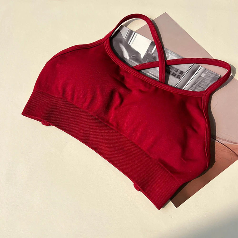 CIYING Wholesale Women Gym Workout Cross Backless Sport Bra Custom logo Seamless Yoga Gym Sports Bra for Women