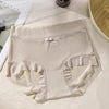 Wholesale Breathable Solid High Cut Sexy Women's Plus Size L XL 2XL 3XL Mid-Rise Slightly Transparent Underwear Panties Briefs