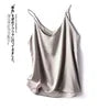 Wholesale 2026 Summer Wear Women's Sexy Satin Crop Top Spaghetti Strap Camisole Tops Vest Strap Tank Tops