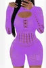 Stylish Women's Jumpsuit with Hollow Out Design Perfect for Autumn Casual Wear Trendy Fall Fashion Party Outfit