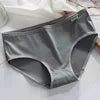 Nylon Milk Silk Teen Briefs Solid Color Mid Waist Breathable Knit Underwear Multi Colors L XL XXL All Season Daily Wear