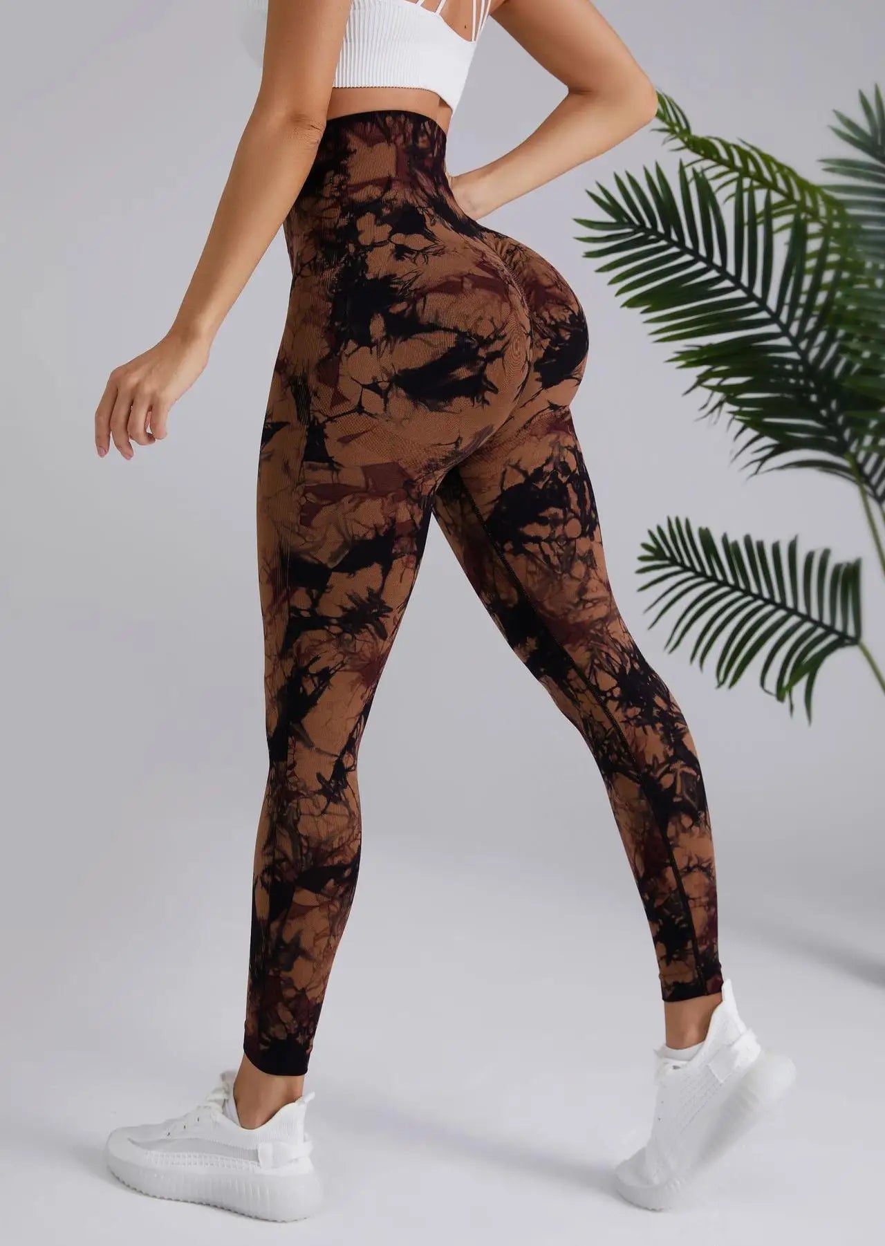 Yoga Leggings Seamless Butt Scrunch Leggings Booty Tie Dye Soft Tights Women Push up Yoga Pants Leggings for Women