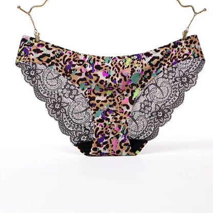 Breathable Sexy Embroidered Cotton Silk Lace Women Ladies Girls Panties Women Seamless Low Waist Briefs Underpants Factory Price