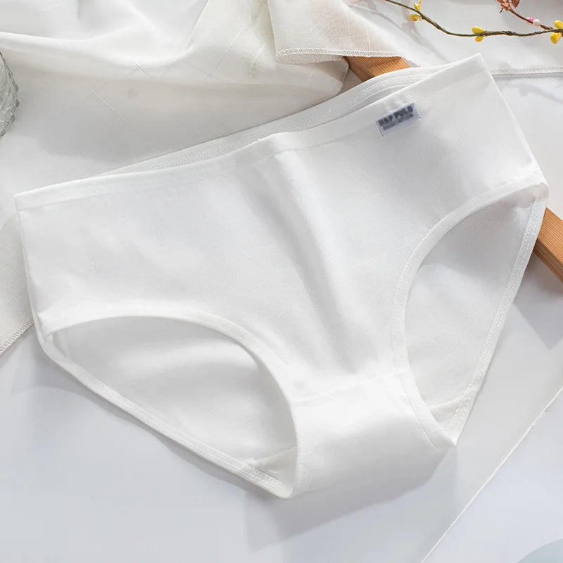 Nylon Milk Silk Teen Briefs Solid Color Mid Waist Breathable Knit Underwear Multi Colors L XL XXL All Season Daily Wear