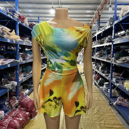 CY901705 Summer Woman Casual Sleeveless Romper Print Short Jumpsuit for Daily 2025 New Styles