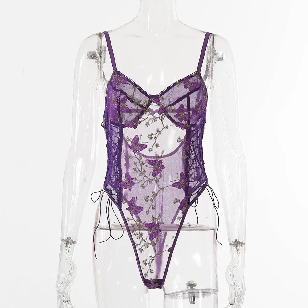 High Quality Women Sleepwear Skinny Lace Flower Embroidered Strap Lingerie for Women's Sexy Underwear Panties